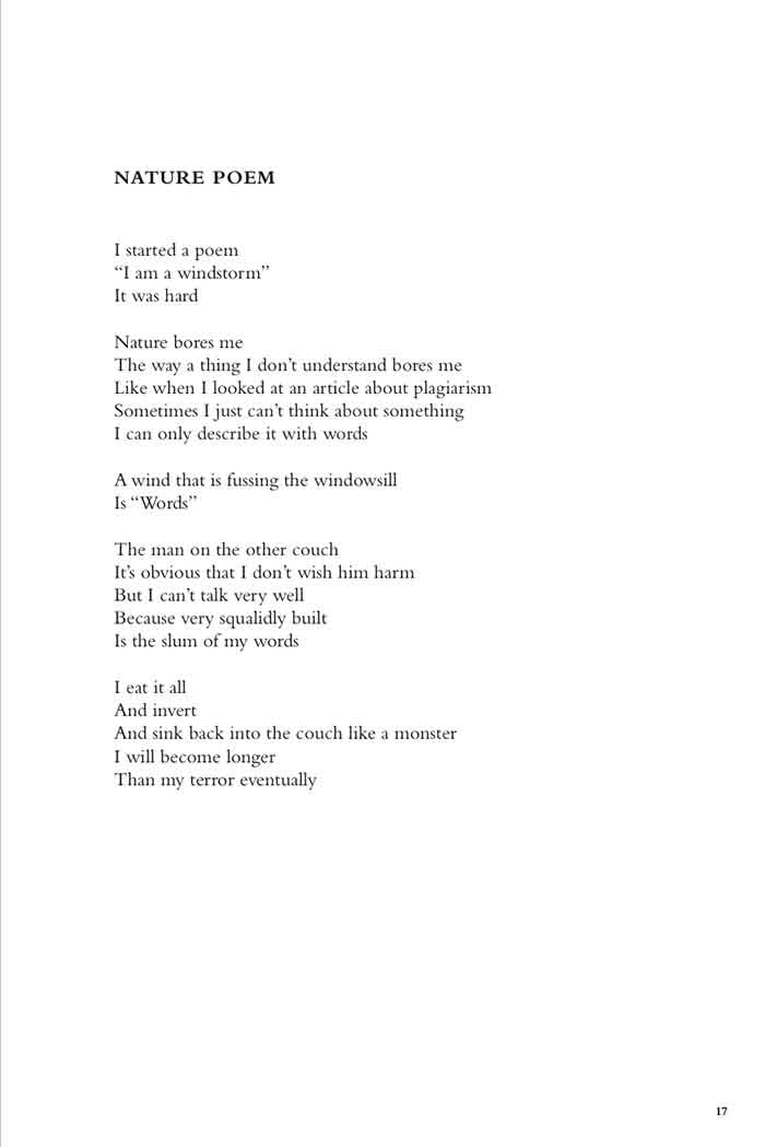 A sample poem from Niina Pillari's Book